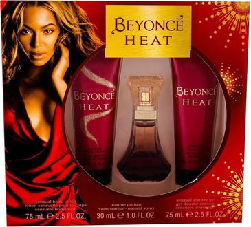 Beyonce Heat parfumovaná voda pre ženy 30 ml + sprchový gél 75 ml + telové mlieko 75 ml darčeková sada