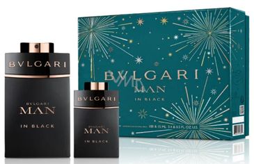 Bvlgari Man In Black parfumovaná voda pre mužov 100 ml + EDT 15 ml darčeková sada