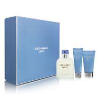 Dolce & Gabbana Light Blue Pour Homme toaletná voda pre mužov 125 ml + balzám po holení 75 ml + sprchový gél 50 ml darčeková sada