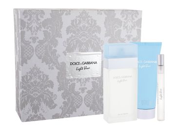 Dolce & Gabbana Light Blue toaletná voda pre ženy 100 ml + telový krém 100 ml + EDT 10 ml pre ženy darčeková sada