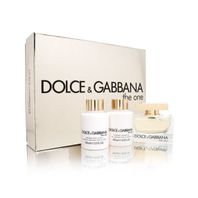 Dolce & Gabbana The One parfumovaná voda pre ženy 75 ml + telové mlieko 100 ml + sprchový gél 100 ml darčeková sada