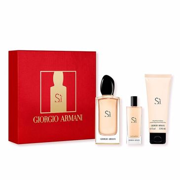 Giorgio Armani Sí parfumovaná voda pre ženy 100 ml + telové mlieko 75 ml + parfumovaná voda 15 ml darčeková sada
