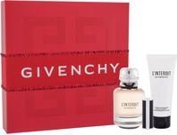 Givenchy L’Interdit parfumovaná voda pre ženy 80 ml + telové mlieko 75 ml + rúž Le Rouge 1,5 g 333 L´Interdit darčeková sada