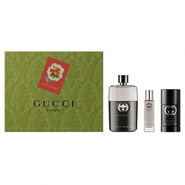 Gucci Guilty Pour Homme toaletná voda pre mužov 90 ml + deostick 75 ml + EDT 15 ml darčeková sada