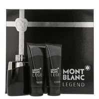 Mont Blanc Legend toaletná voda pre mužov 100 ml + balzám po holení 100 ml + sprchovací gél 100 ml + vzorček toaletnej vody Legend Intense 1,2 ml