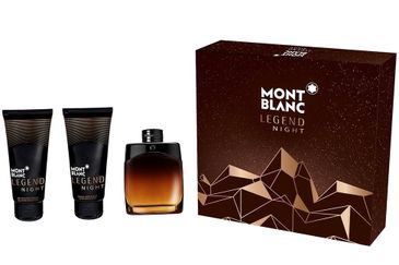 Mont Blanc Legend Night parfumovaná voda pre mužov 100 ml + balzam po holení 100 ml + sprchový gel 100 ml darčeková sada