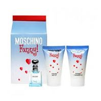 Moschino Funny! Toaletná voda pre ženy 4ml + 25ml telový gel + 25ml sprchový gel darčeková sada