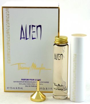 Thierry Mugler Alien parfumovaná voda pre ženy 7,5 ml + parfumovaná voda náplň 35 ml darčeková sada