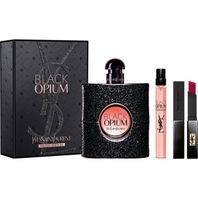 Yves Saint Laurent Black Opium parfumovaná voda ženy 90 ml + parfumovaná voda 10 ml + rúž 2 g darčeková sada